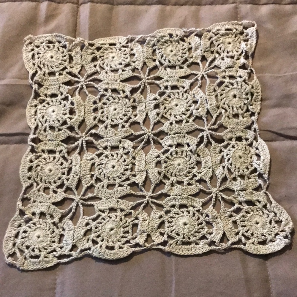Vintage Handmade Crochet Lace Square